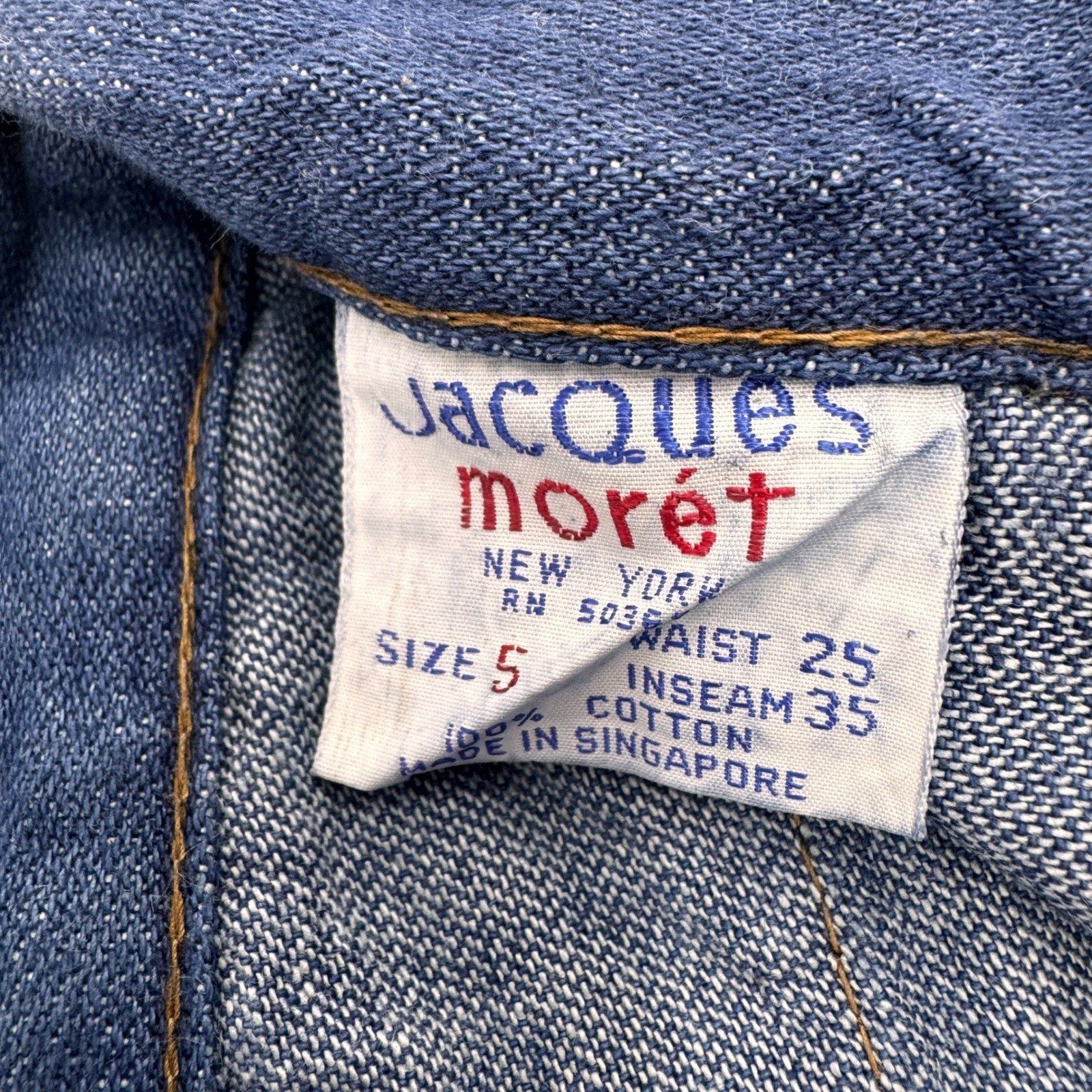 Jacques Moret Jeans Women’s 5 Blue High Waist Wide Leg Denim NWT Vintage 80s