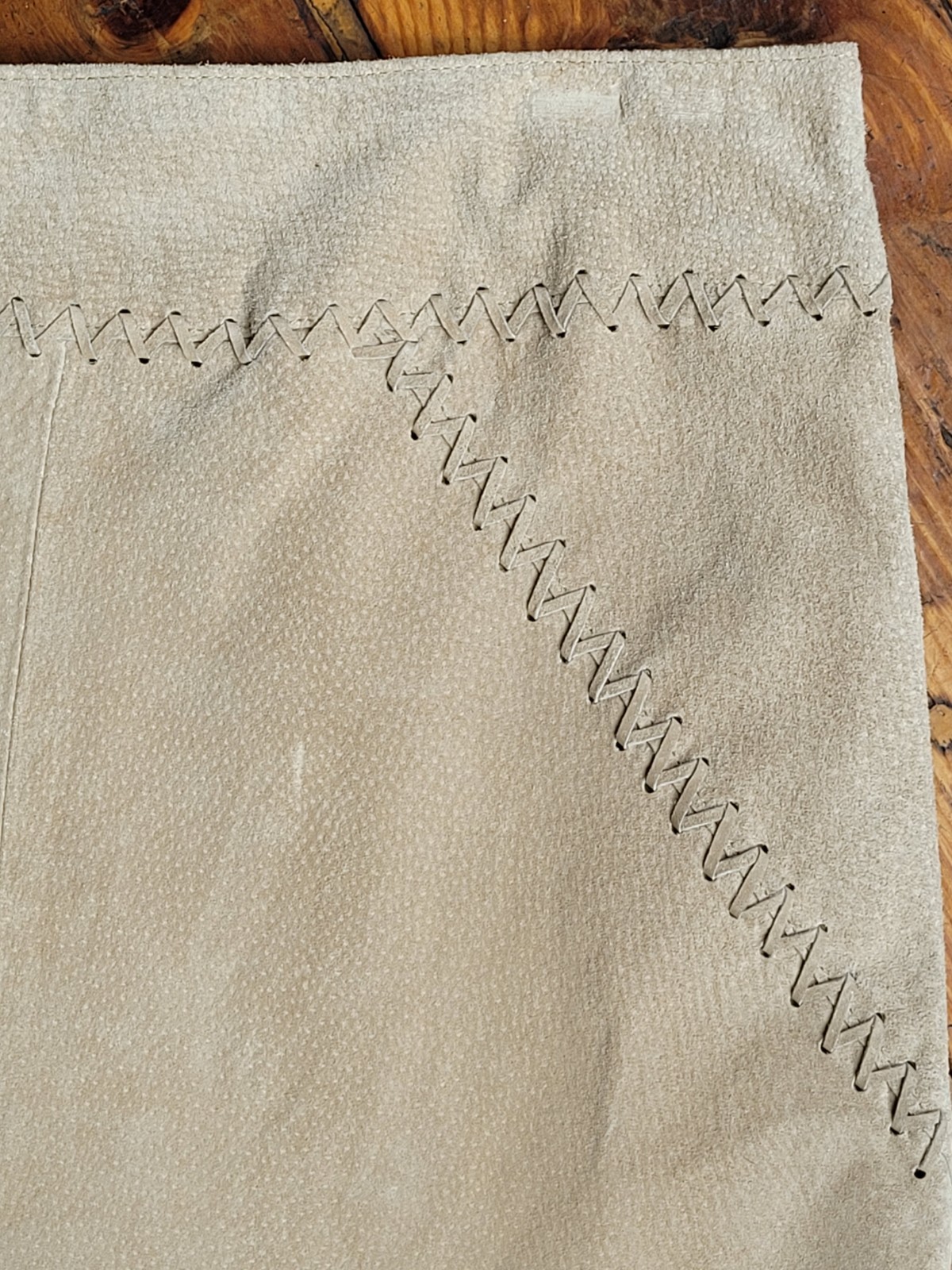 1990s to Y2K leather Mini skirt w braided leather design features Sz 30″ Waist