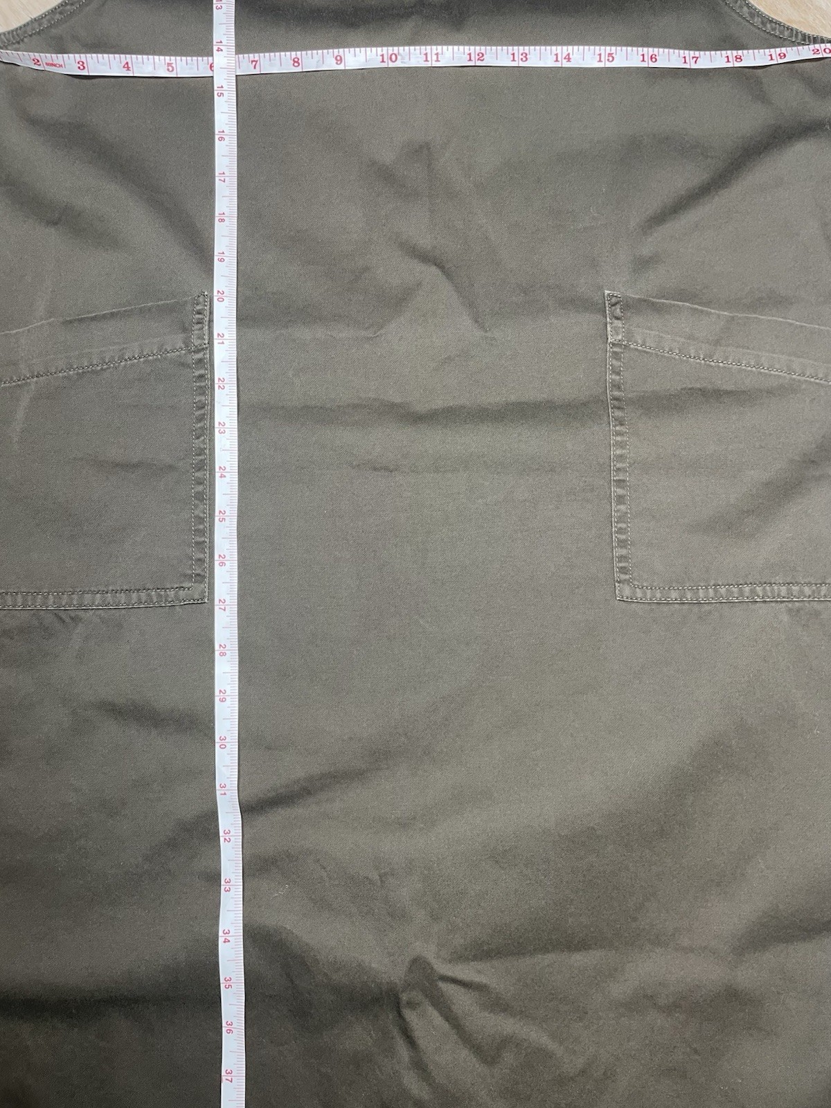 Vintage Chico’s Utility Jumper Dress Olive Green Pinafore Workwear Size 2