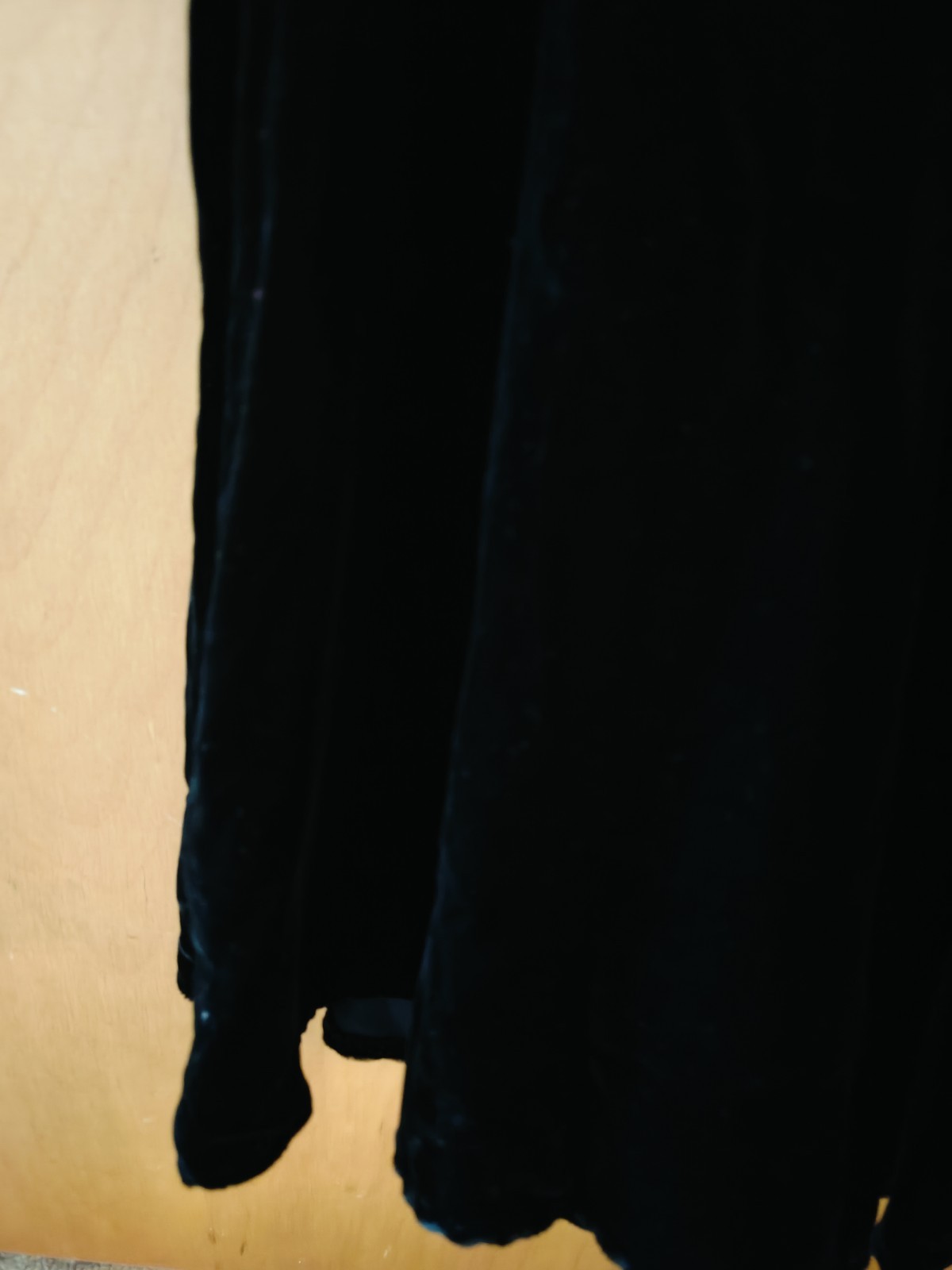 Donna Morgan For Non Stop Black Velvet Long Dress Vintage Lace Size 9/10 No Belt