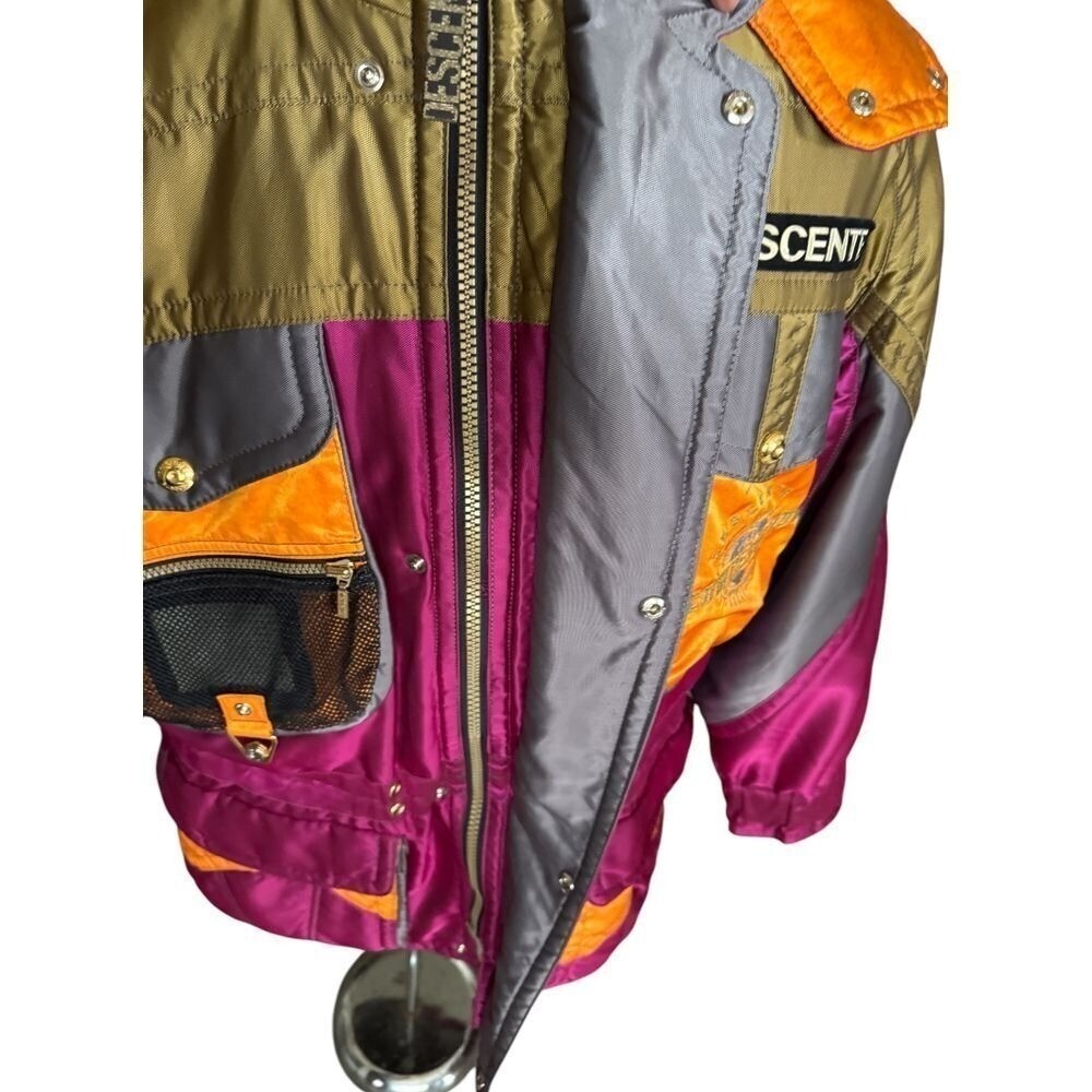 Descente Ski Jacket Women Large Multicolor Excellent Vintage Insulated Parka