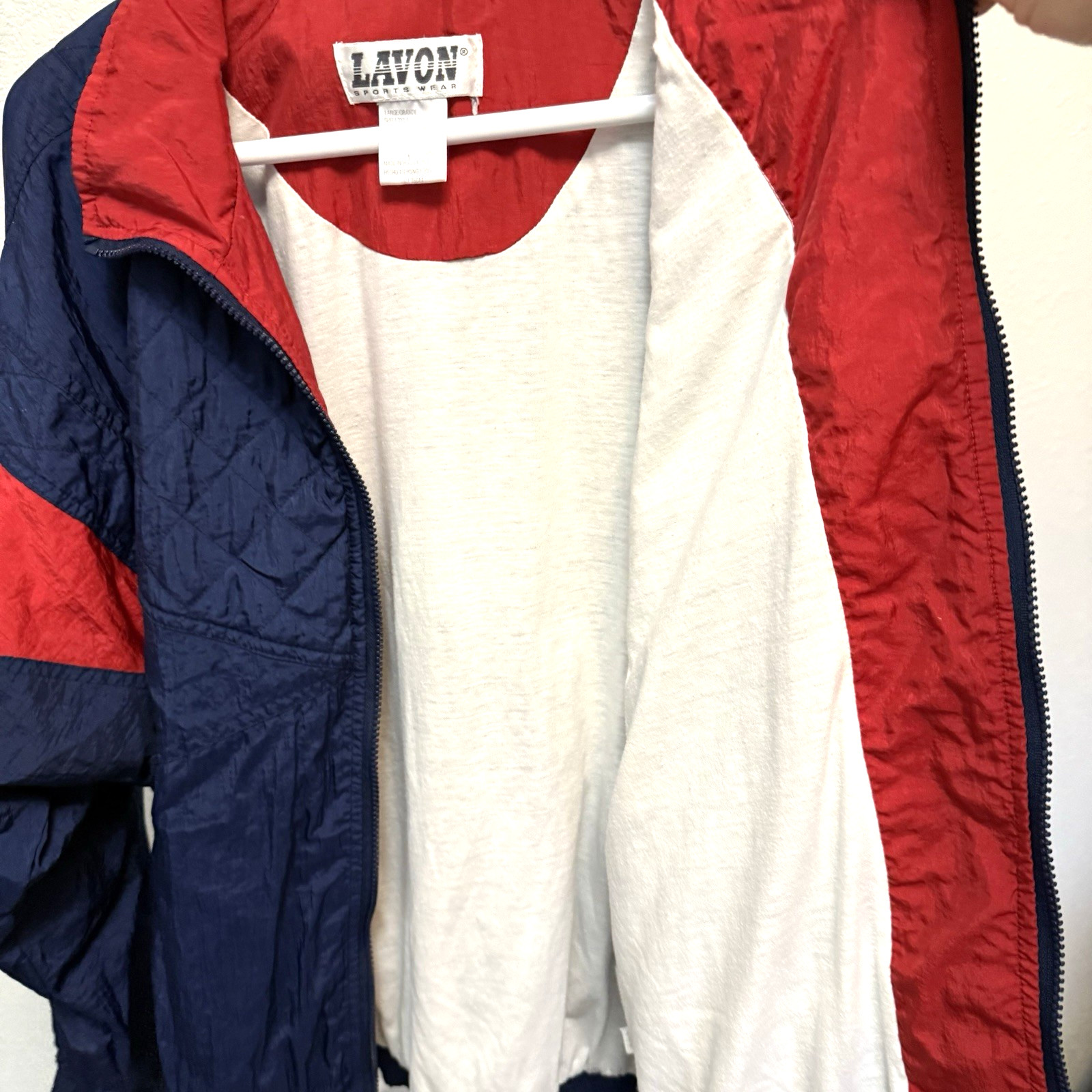 Vintage 80s 90s Nylon Track Suit Windbreaker Women Large Athleisure Lux Granny