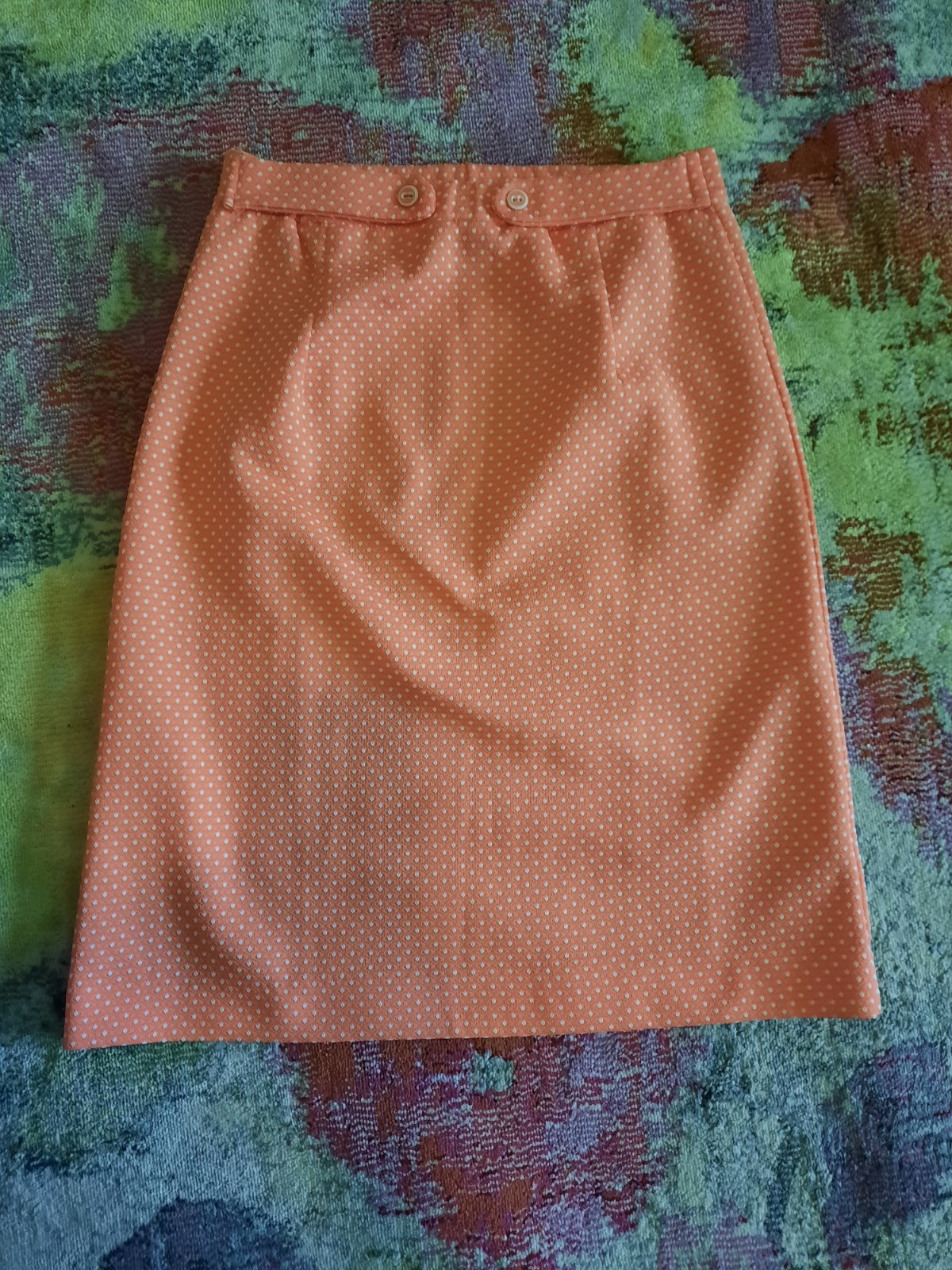 Vintage Queen Casuals Peach Colored Pencil Skirt