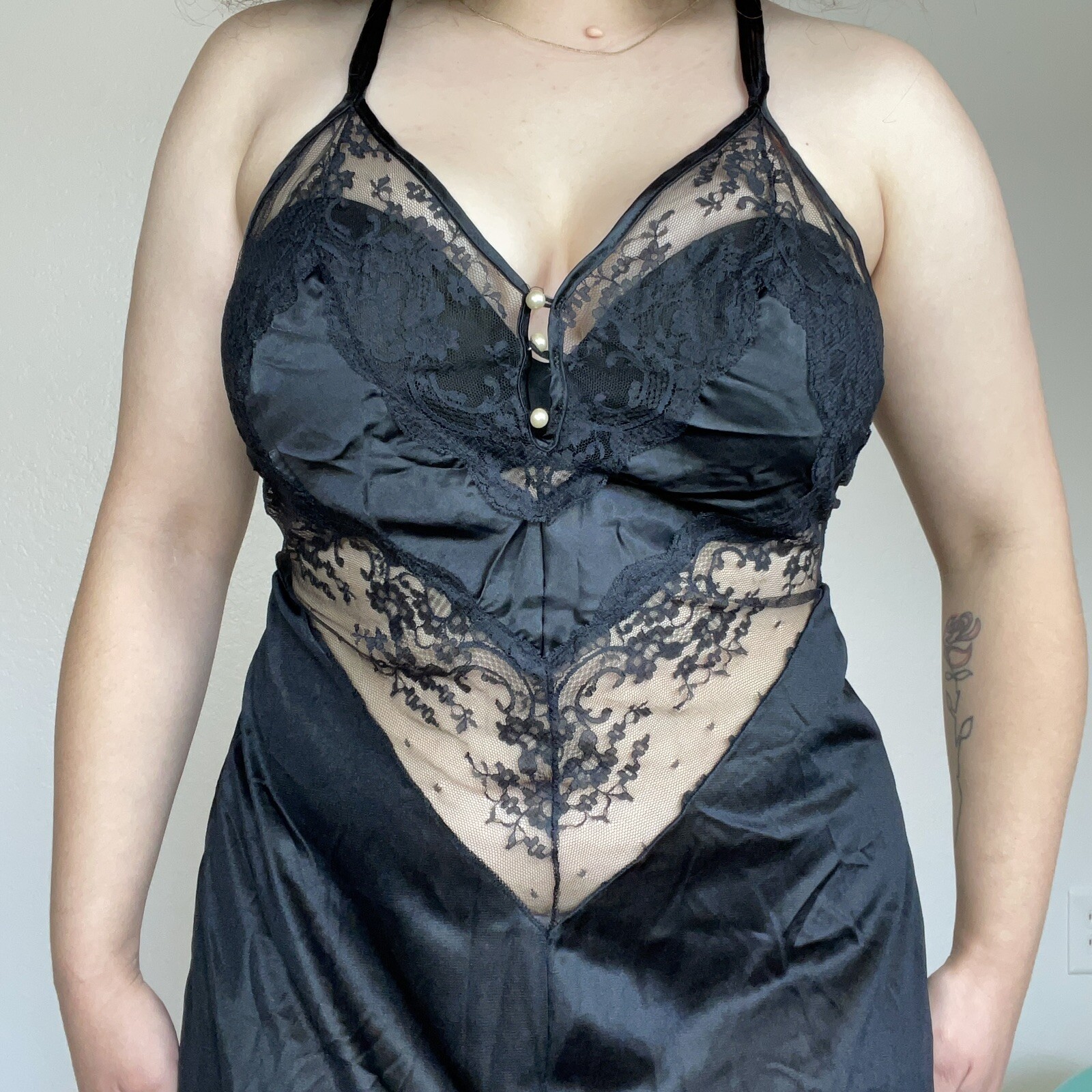 Vintage Pandora By Chic Lingerie Goth Slip Dress