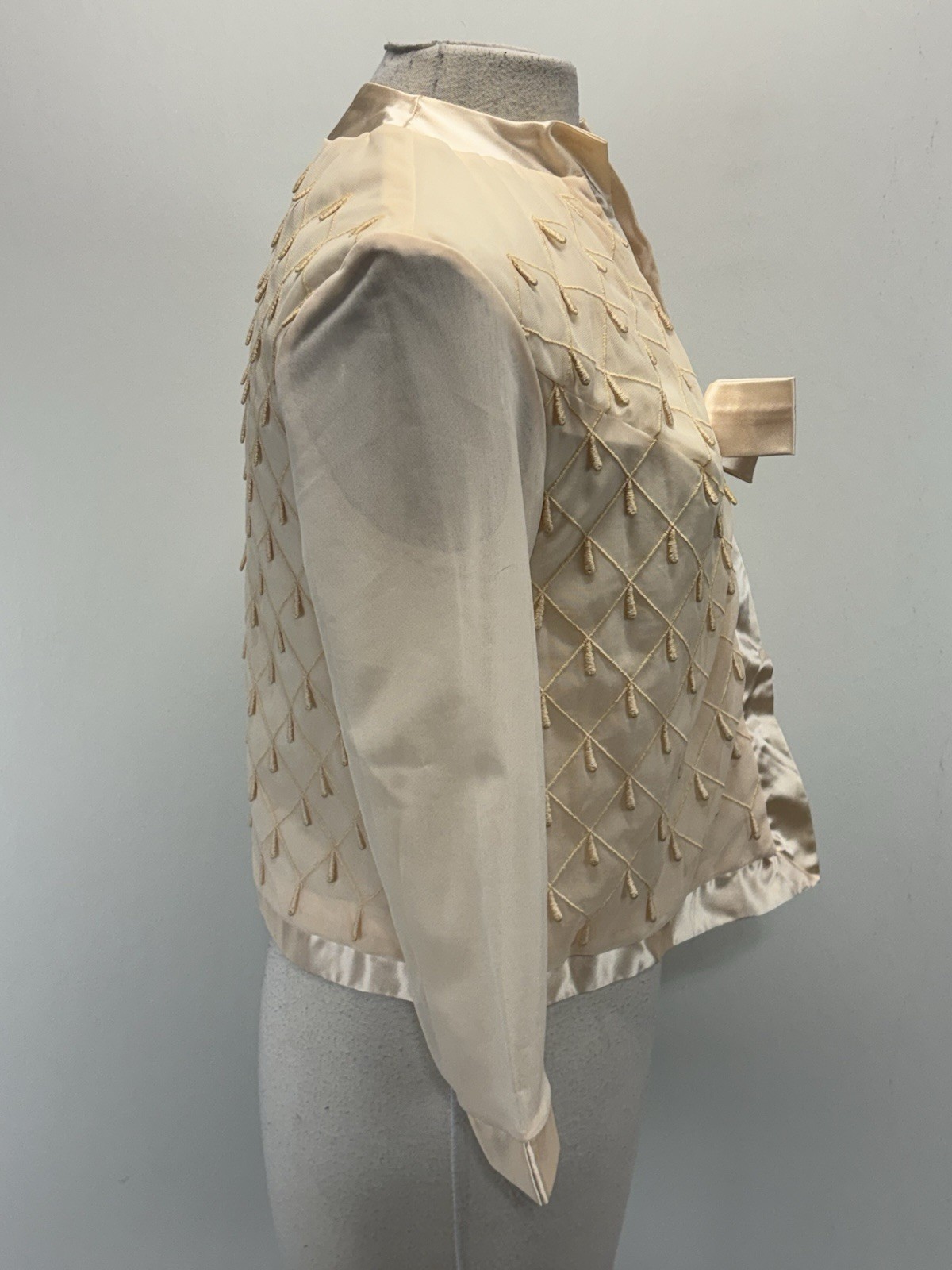 Vtg Couture Internationale By Norman Hartnell 2 Pc Peignoir Gown Jacket 32 60s