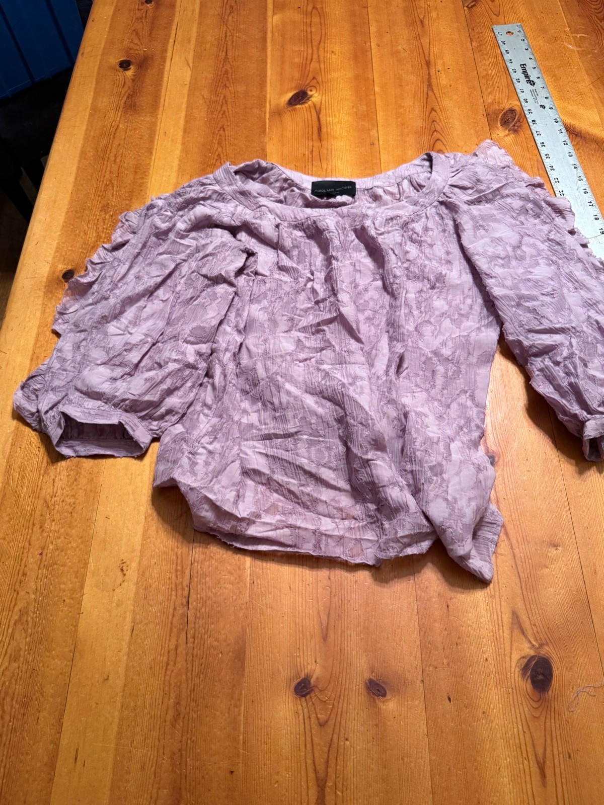 CAROL ANN WACHTER Hippy Blouse Top Size 8 NWOT T13
