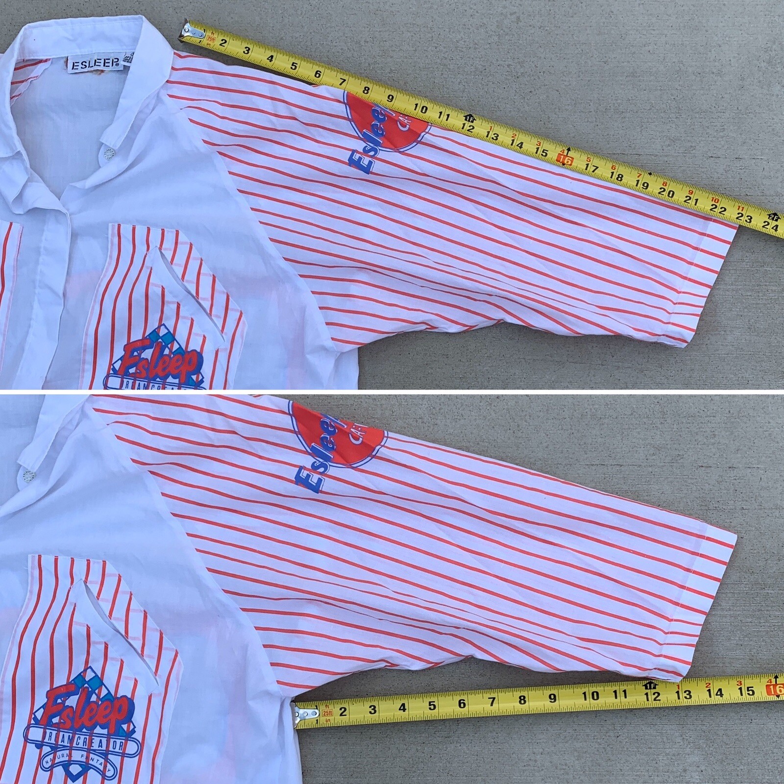 Vintage ESLEEP Nightshirt COP Club Of Pajamas Esleep Rock Cafe 1980s 1990s
