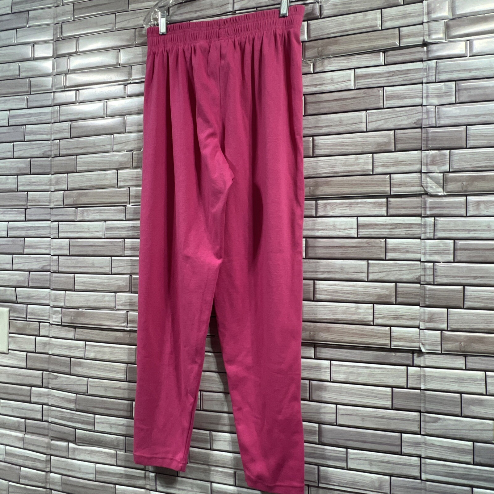vintage AK America womens L joggers button on sides pink high waisted Retro