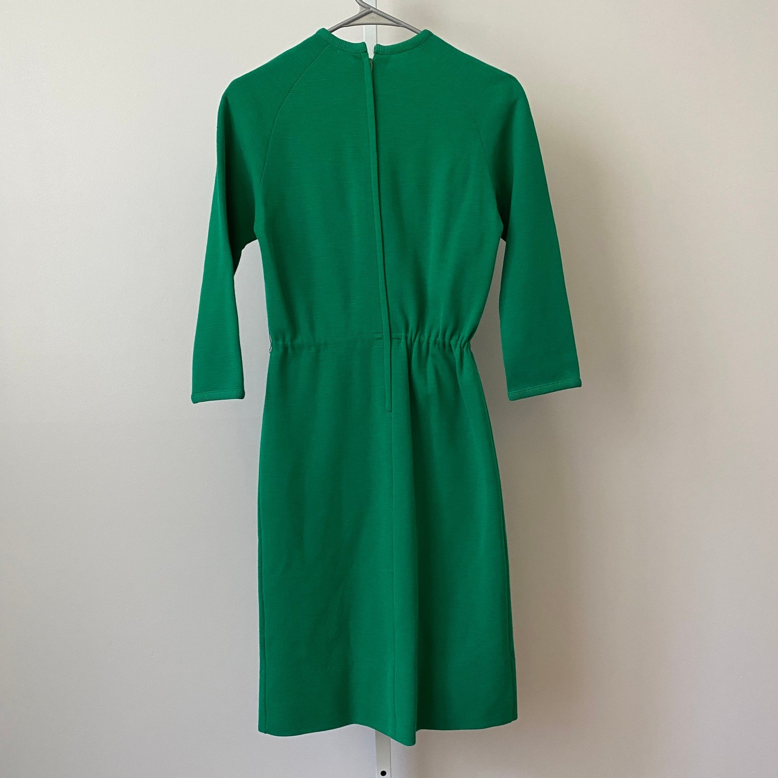 VTG Butte Knit 100% Pure Wool Academia Office Siren Green Sheath Dress Green