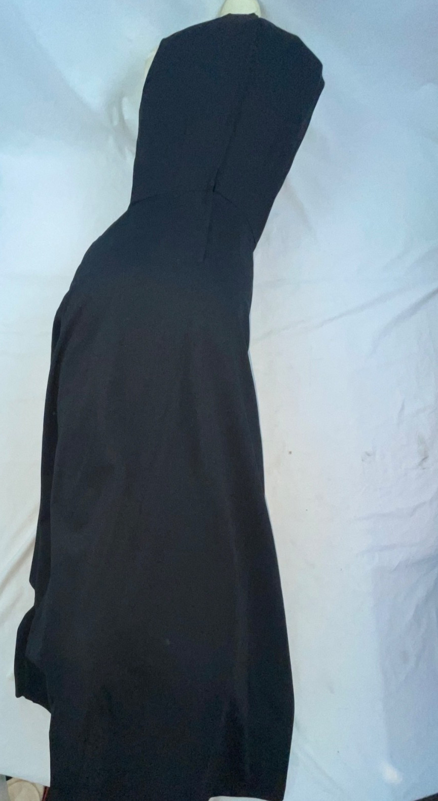 VTG 60S 70S WOMENS S QUEEN OF CLUBS SPADES DISCO MOD RETRO LONG POLYESTER DRESS