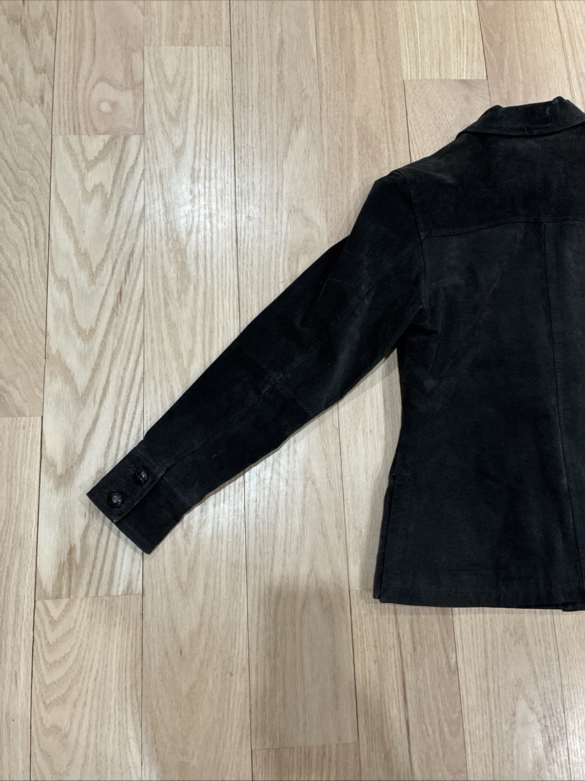 XOXO 90s Vintage Suede Jacket Women M Brown Button Front Lined Retro Grunge Wear