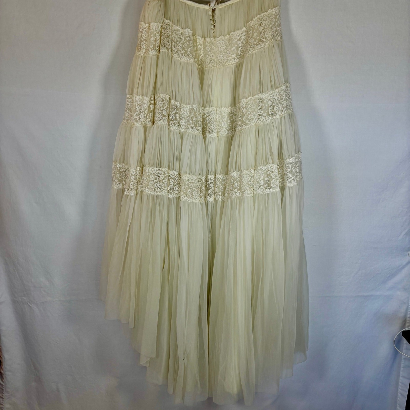 Vintage 1950s Marie of Pandora Bridal Crinoline Petticoat Skirt With Train AS IS