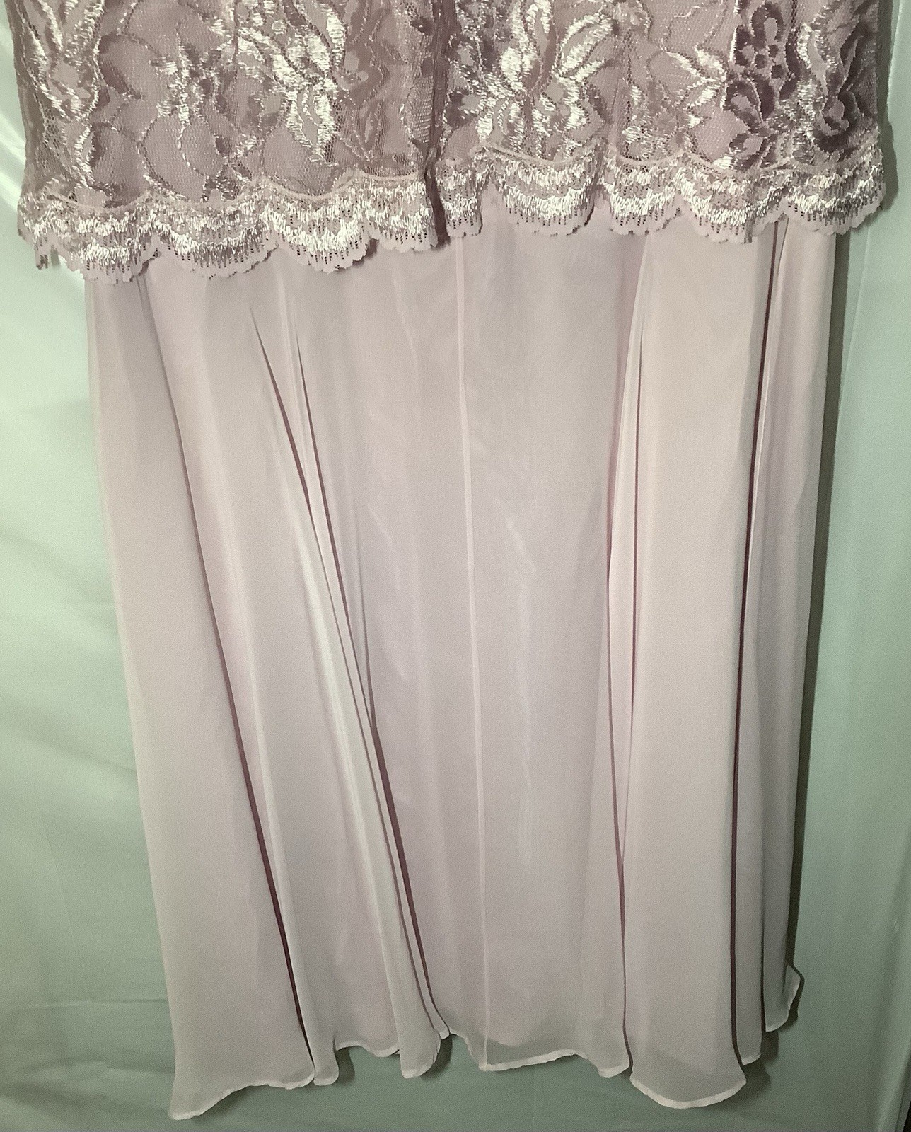 miss elliette dress vintage Long Pink Gown With Lace Jacket Size 16 Formal