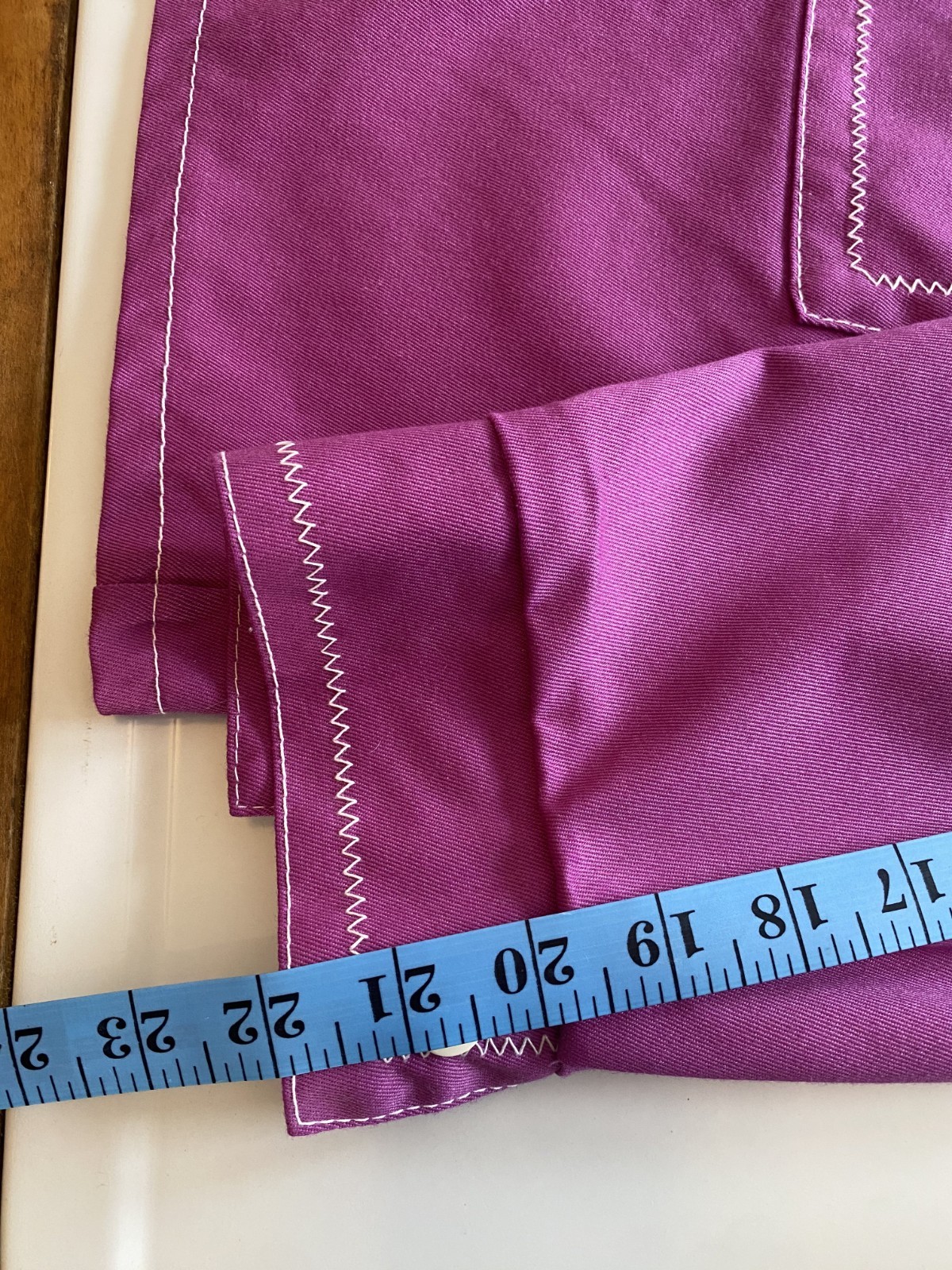 VTG 1970’s Purple Denim Chore Jacket with Zigzag stitching Size M
