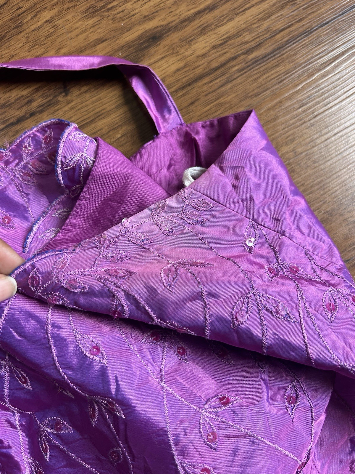 Vintage Dave & Johnny Corset Top Purple Iridescent Evening Embroidered Sequin 14