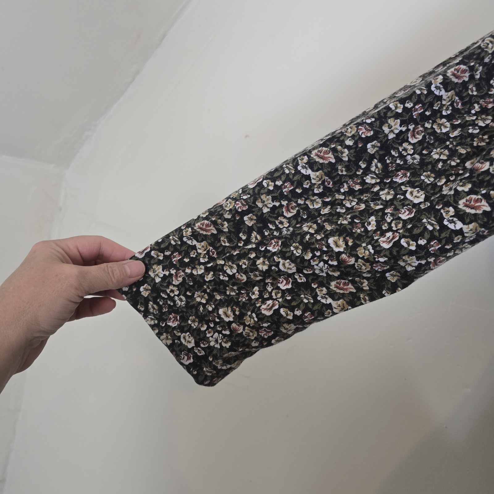 Vintage 90s Y2K Mini Dress Ditsy Floral Tie Chest Whimsigoth Cottagecore