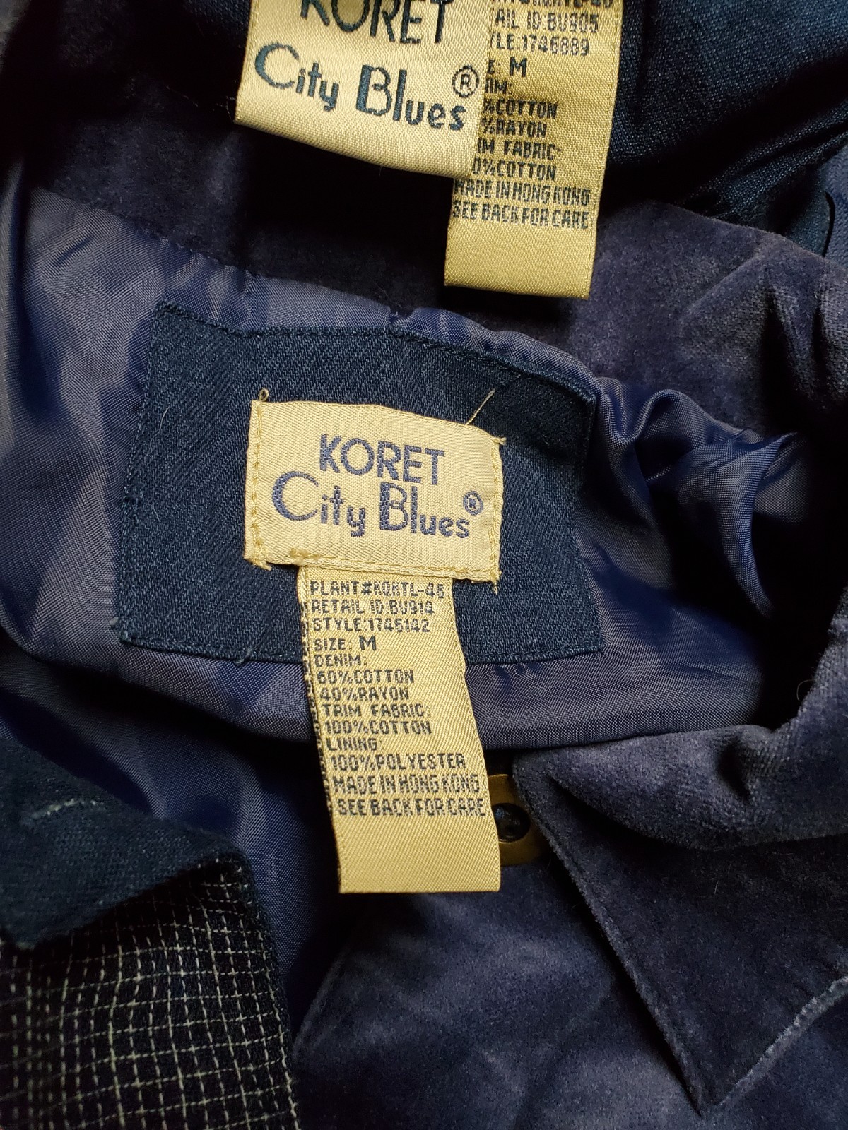 Vtg M Set Koret City Blues Midi Skirt W/Jacket 2PC Applique Rose Embroidered