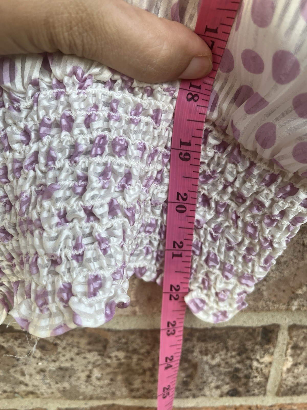 Susan Freis Vintage 80s Sheer Ruffled Boho Blouson Top Pink Polka Dot Small USA