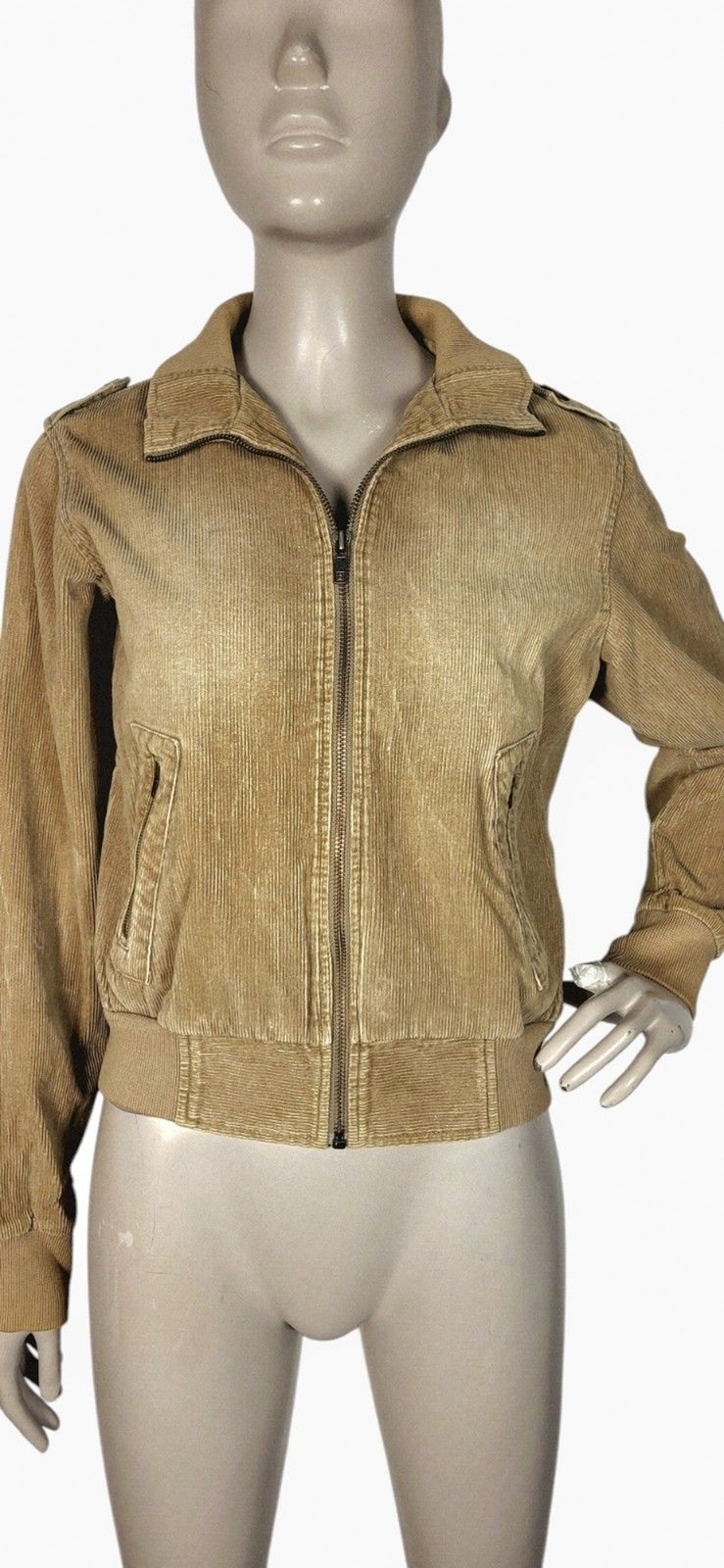 Vintage 80s 90s Billabong Brown Corduroy Zip-Up Jacket Women’s Size Medium