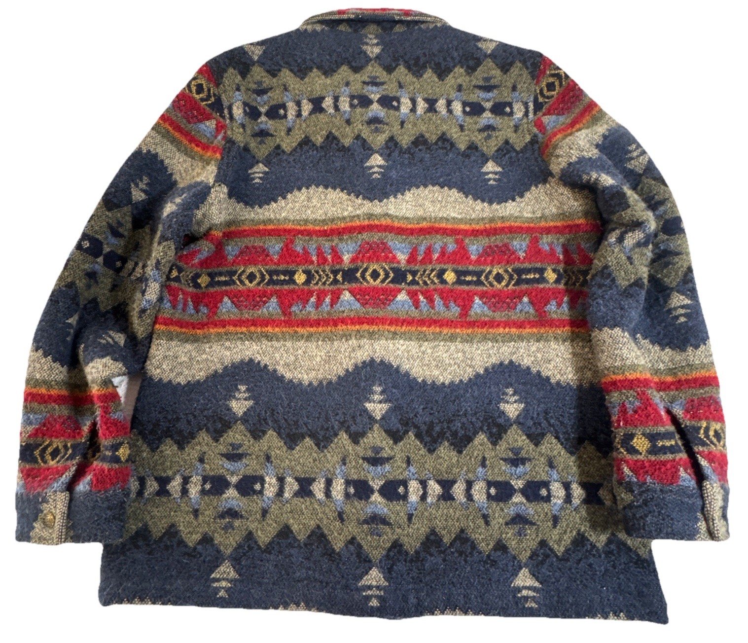VTG Aztec Western Wool Blend Jacket Shacket Southwestern Hipster David Brooks M
