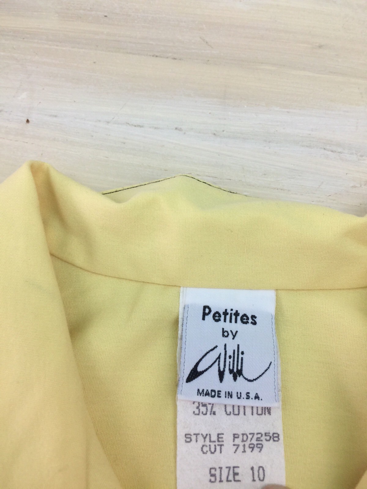 PETITES by WILLI – Vtg 60s Yellow Pin-up Mom Dress, Shoulder Pads, Womens 10 10P