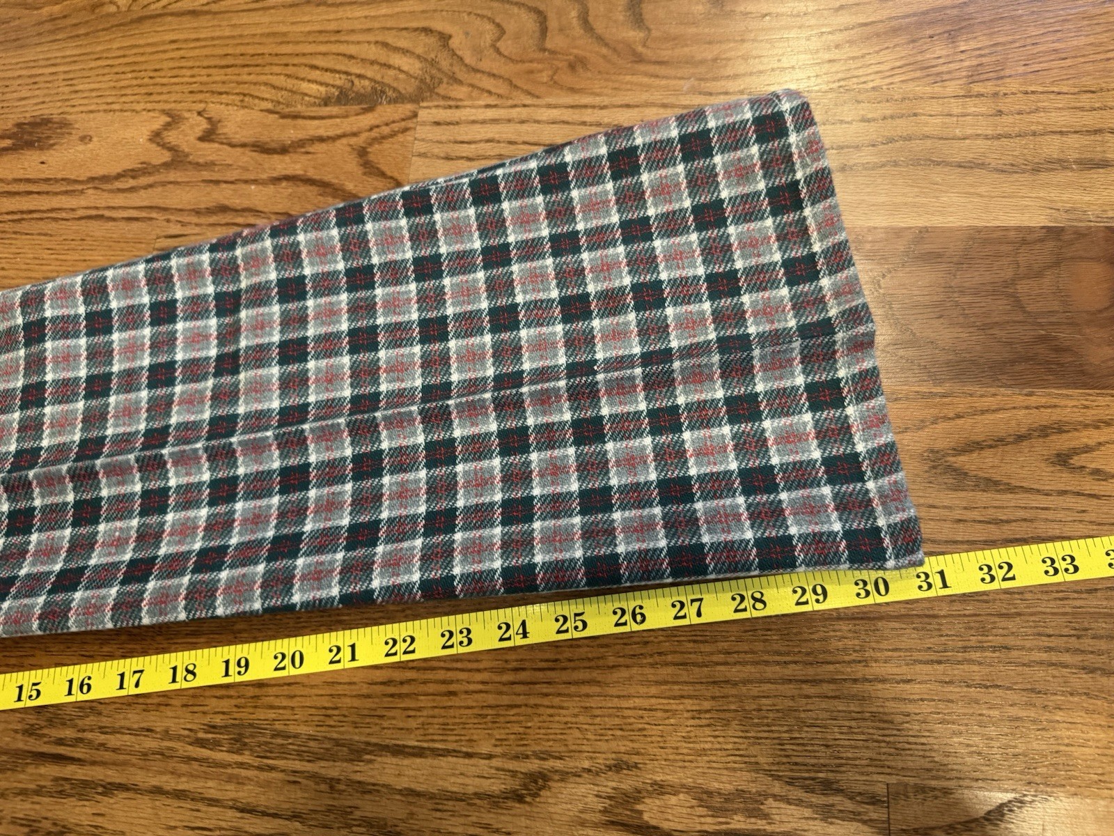 Vtg 1970s Maverick Plaid Pants XS 24×31 Green Red Checkered Bell Bottoms EUC