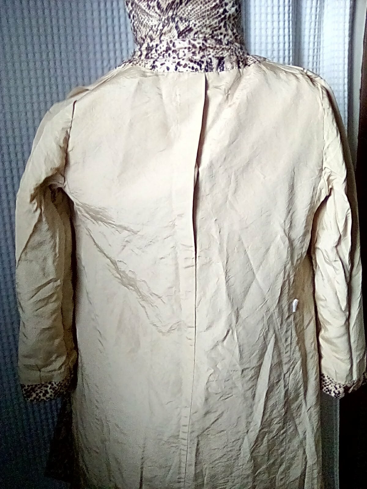 Small VTG 1960s Leopard Print Trench Overcoat USA Made Size S