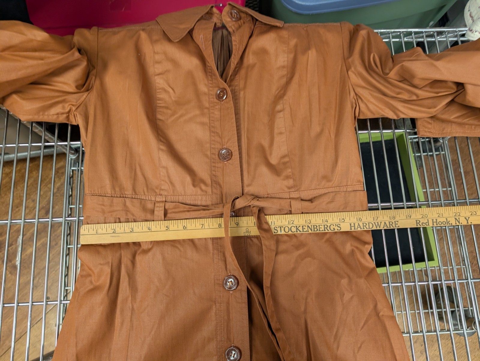 Vintage Rain-Ette Fashions Trench Coat 70s Street Style Lightweight 13 / 14