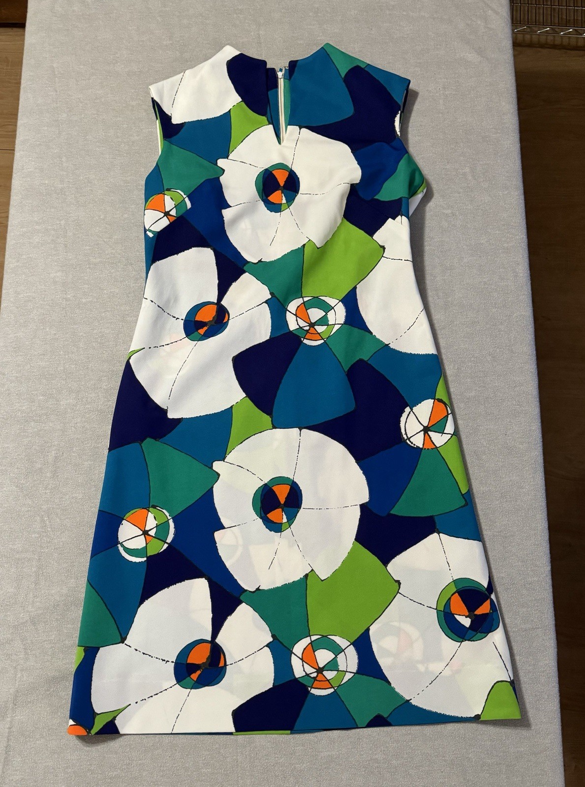 Vintage 60s L’Aiglon Mod A-Line Shift Dress Twiggy Go Go Geometric Atomic Retro