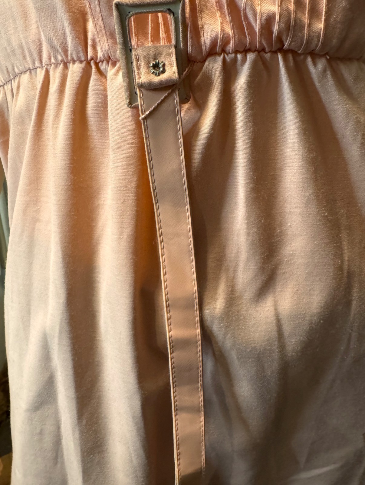 Vintage 50s 60s Pink Shirtwaist Dress w/ Belt Pintuck Bodice Secretary Mad Men