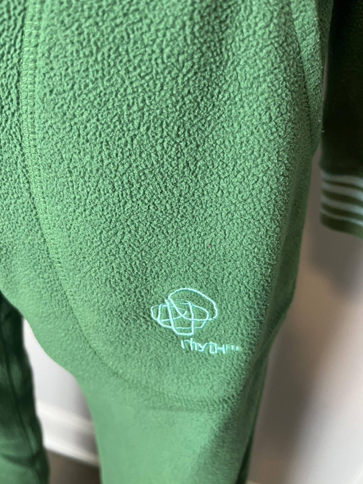Vintage Patagonia Rhythm Fleece Hoodie Pant Set Small Green Blue Y2K Rare HTF