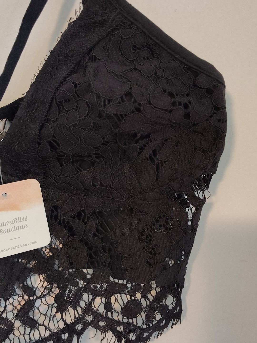 Small Paper Crane Bohemian Lace Bralette Tank Cami Top WIRE FREE No Budge Bra