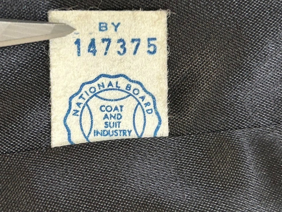 VTG ILGWU Union Made Wool Opera Swing Overcoat Black Fur Collar Women Sz 2XL