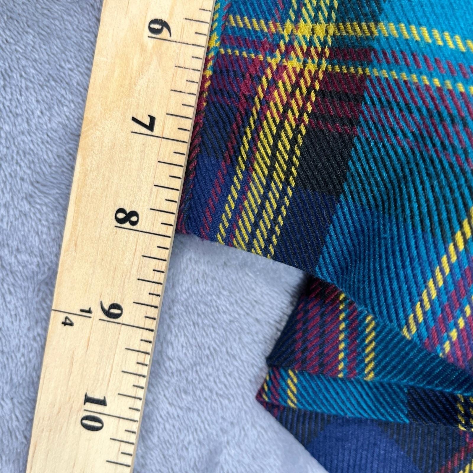 Vintage 90s Plaid Statement Bermuda Shorts 12 Multi Pleated Retro Transitional