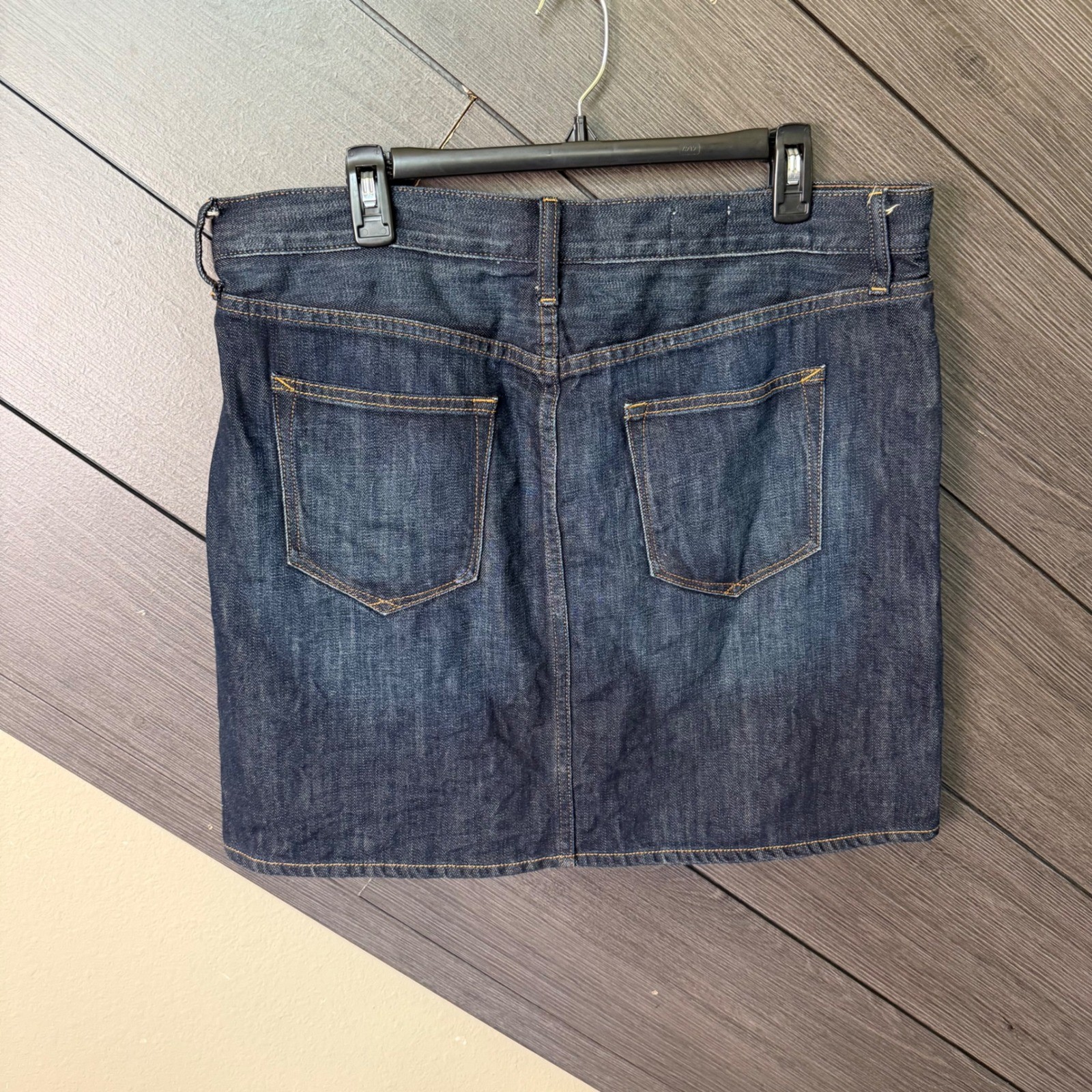 Gap 1969 Women’s Dark Wash Denim Mini Skirt 32 Tall NWOT Cotton Casual Y2K