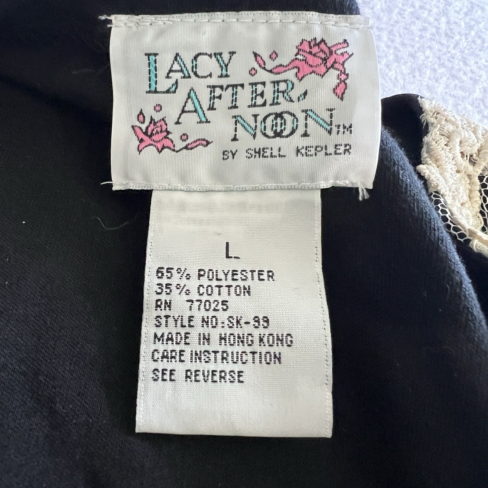 Lacy Afternoon Shell Kepler Jumpsuit Womens L Black Lace Floral Corsage Boho