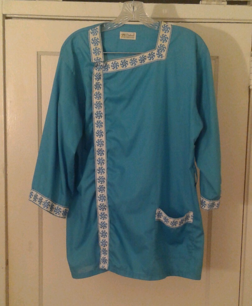 Vintage Diplomat Brand Ladies Nightwear Tunic Sky Blue Women’s Medium