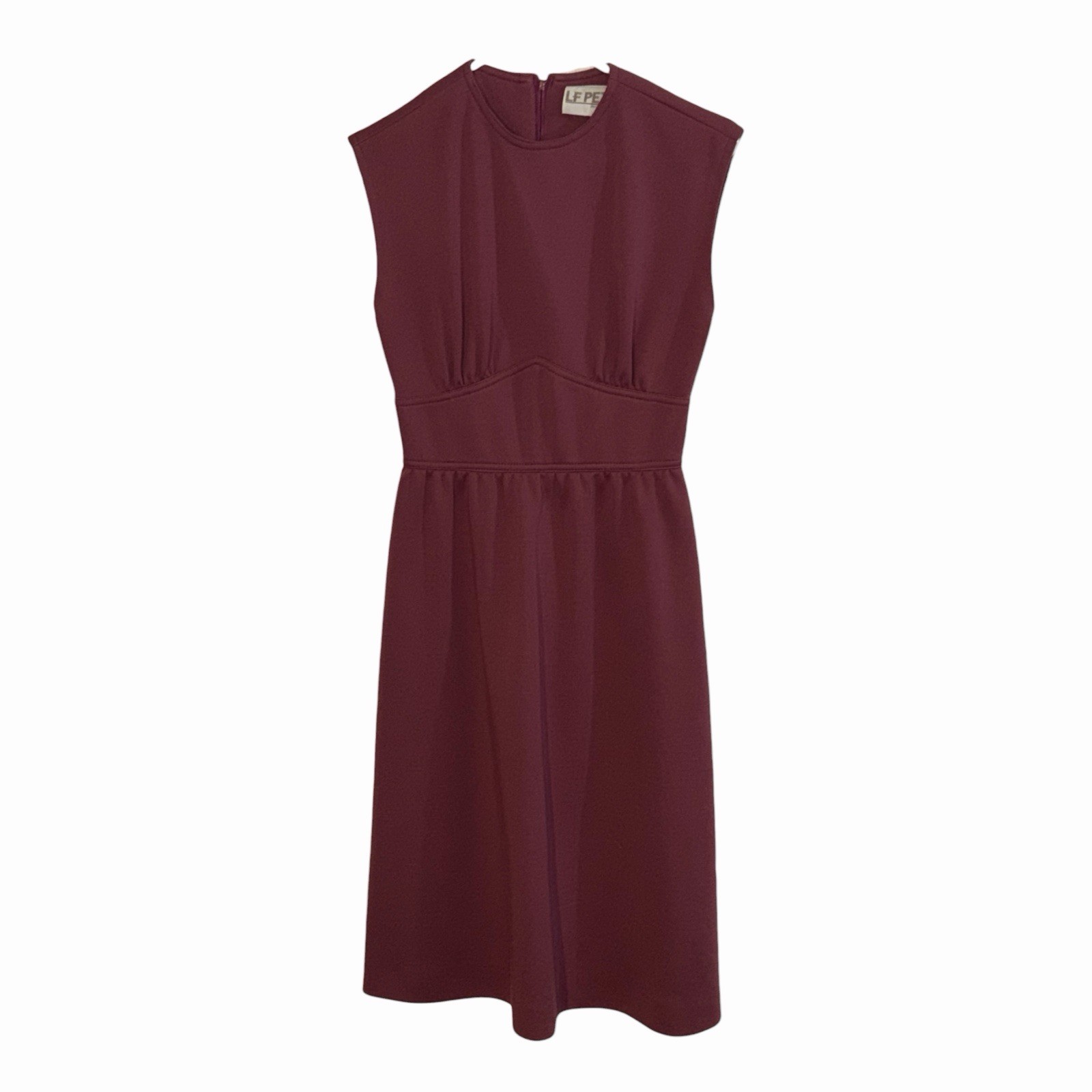 Vintage VTG LF Petite Maroon Dress Figure Flattering Size Small S