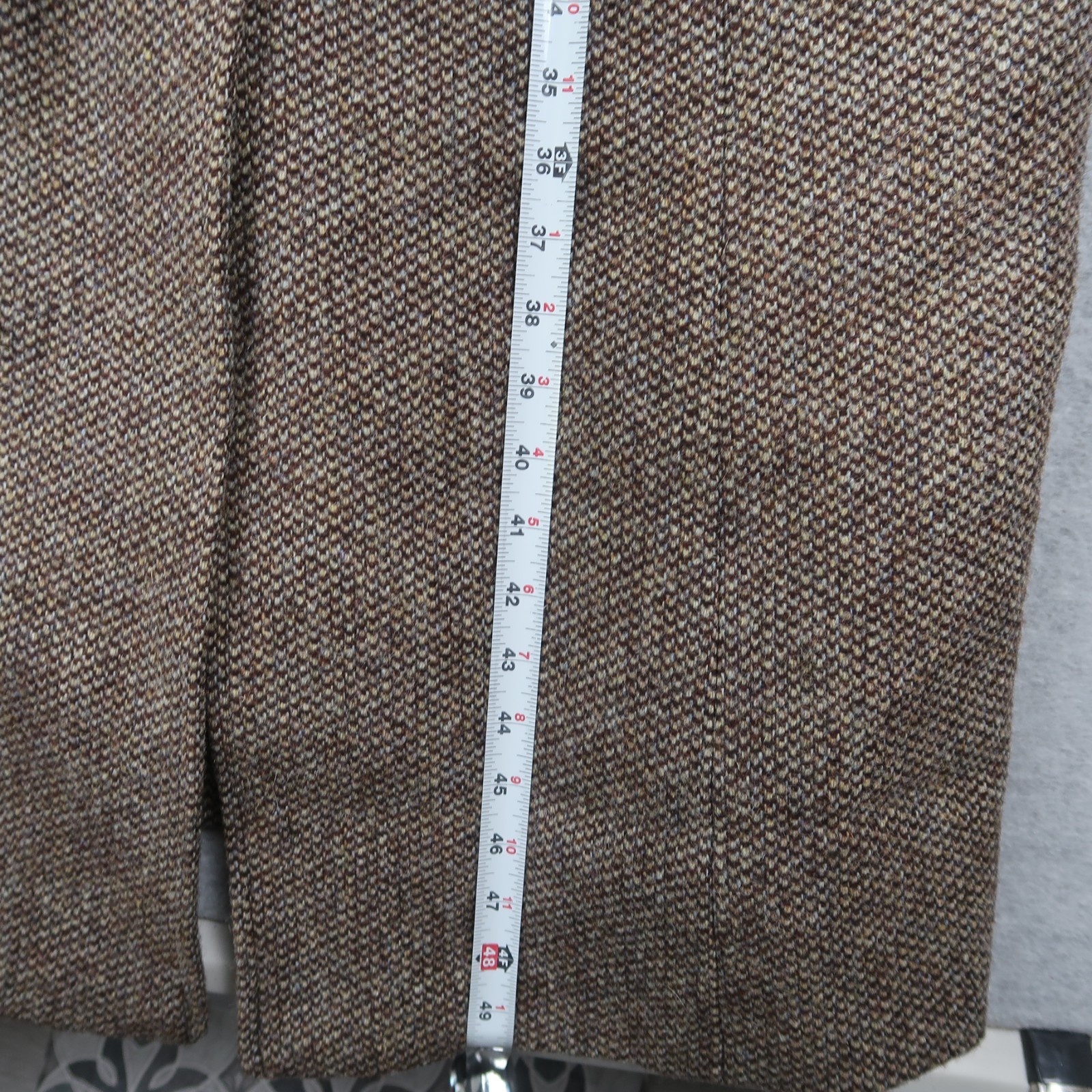 Vintage Orvis Women’s Harris Tweed Peacoat Trench Coat Long Jacket Belted Sz 10