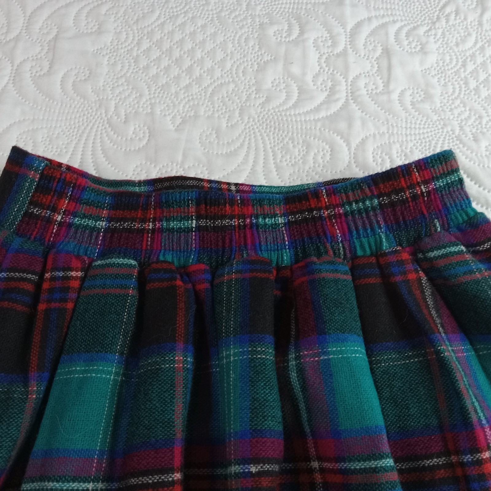 Bedford Fair Wool Blend Plaid Skirt Womens 10 Pleated Classic Academia Vtg 80s