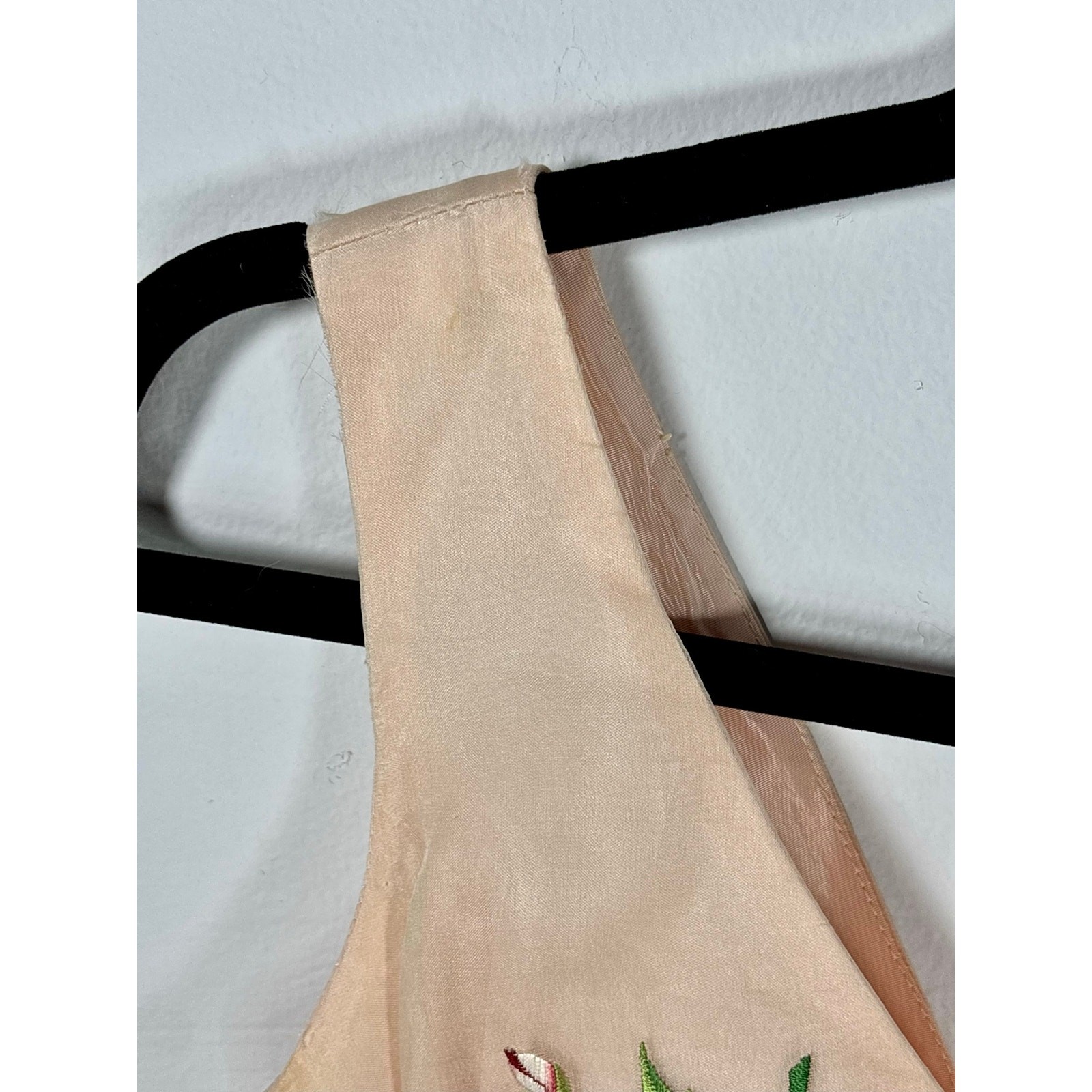 1960s Lilli Diamond Pink Silk Chiffon Embroidered Wiggle Dress As Is