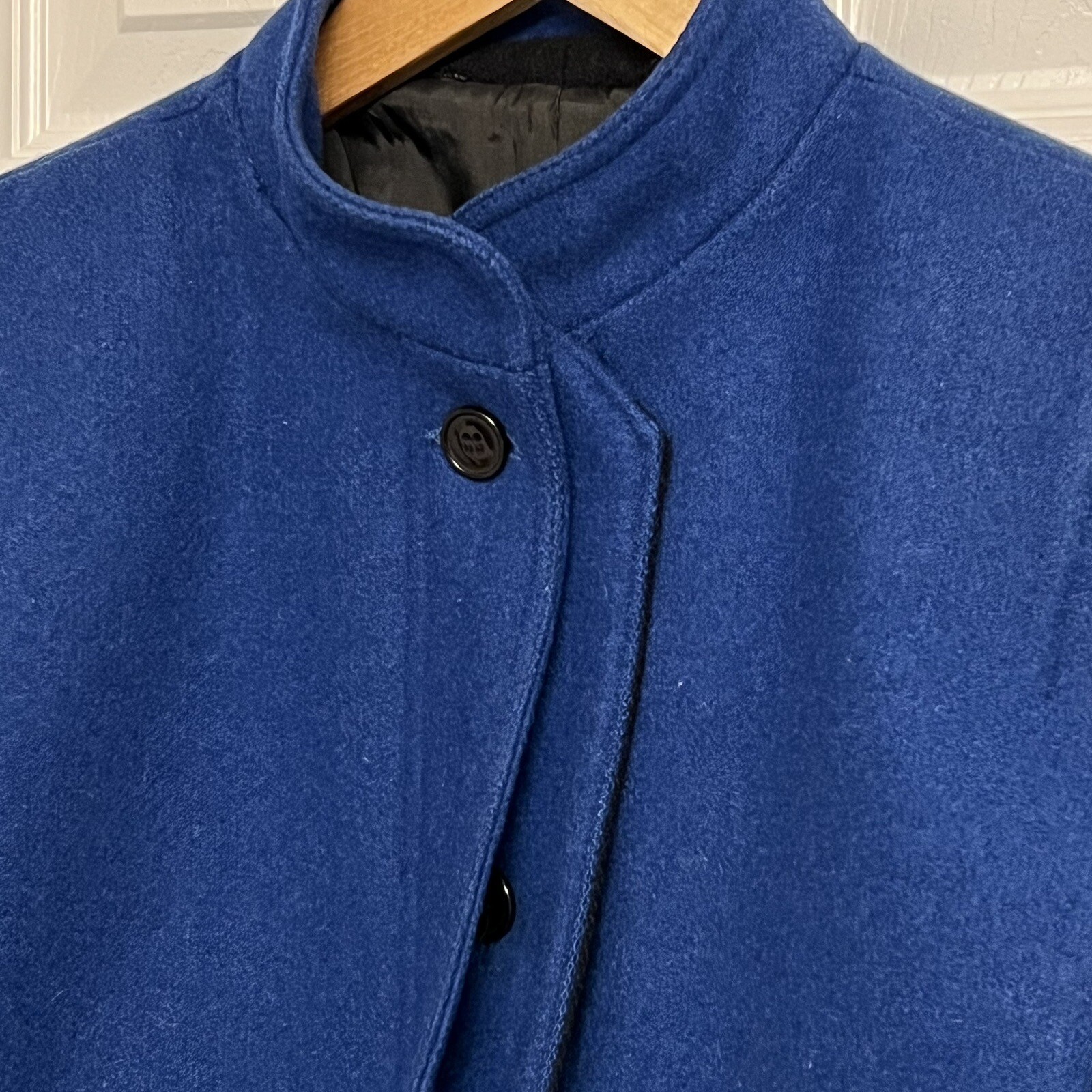 Wool Coat Casa De Lana Women’s size 5/6 Small Bright Royal Blue Vtg Retro Winter