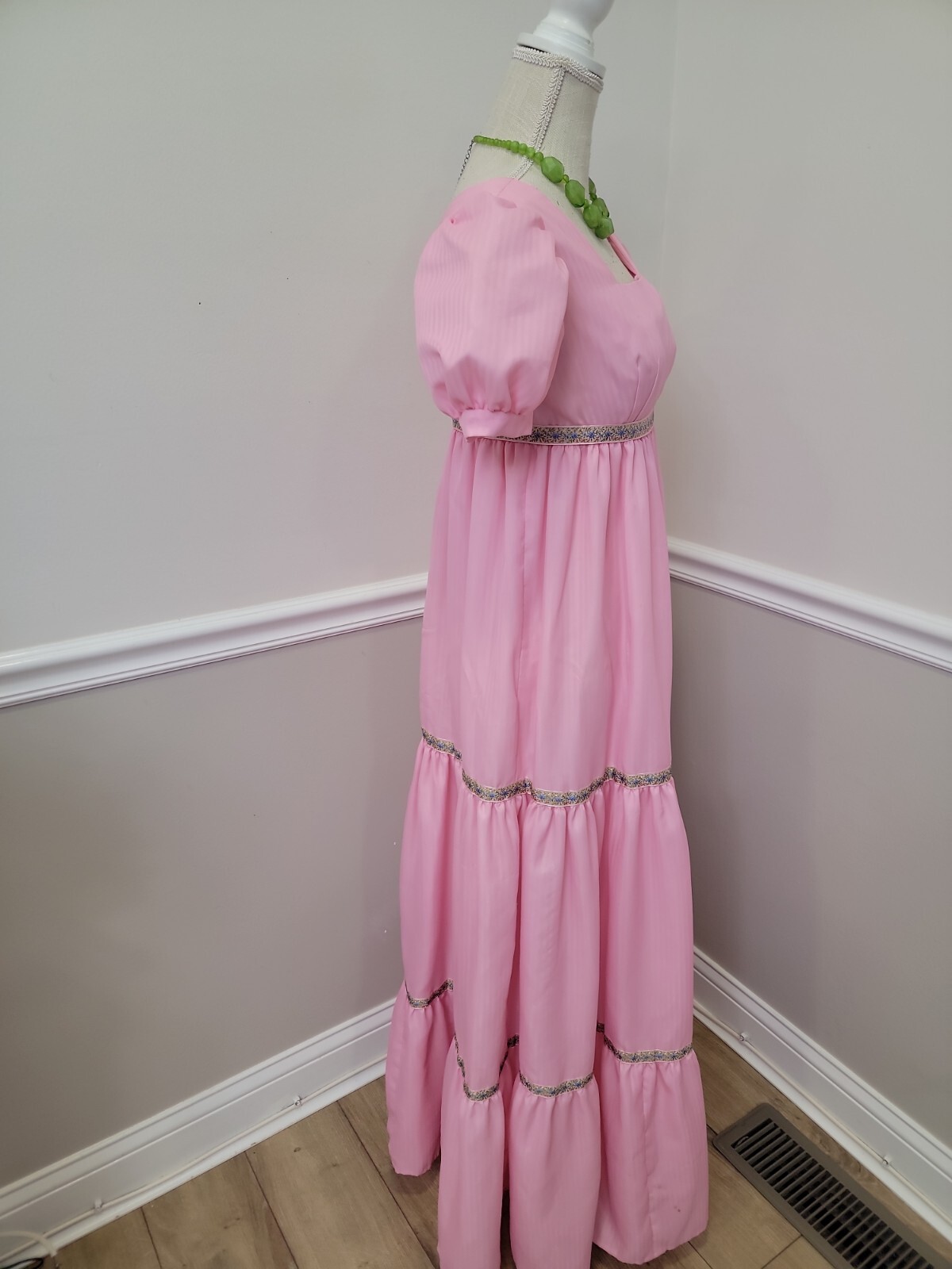 Vintage 70s Unbranded Handmade?Boho Festival Long Maxi Prairie Dress