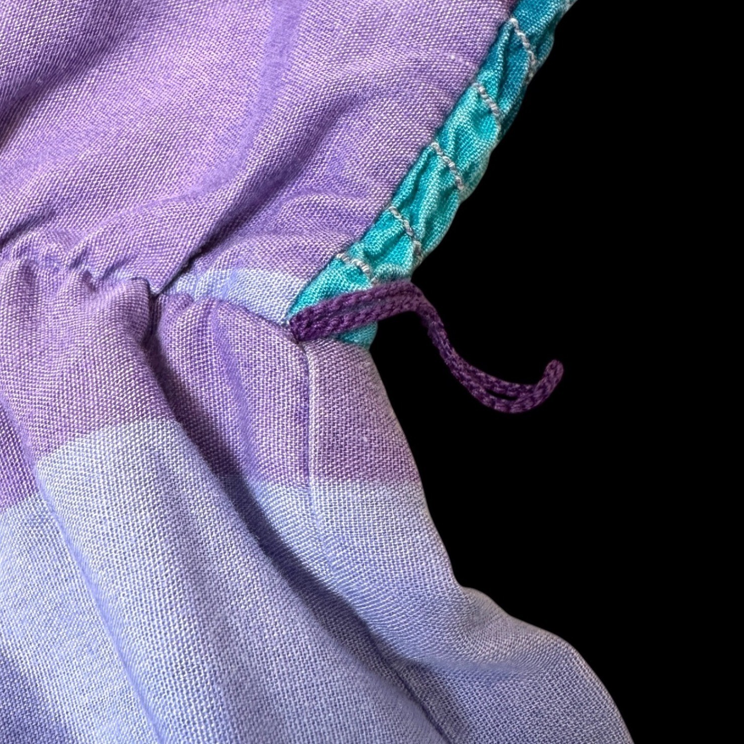 Vintage Chevron Stripe Halter Dress Teal Purple Smocked Back Sun Dress Size 11