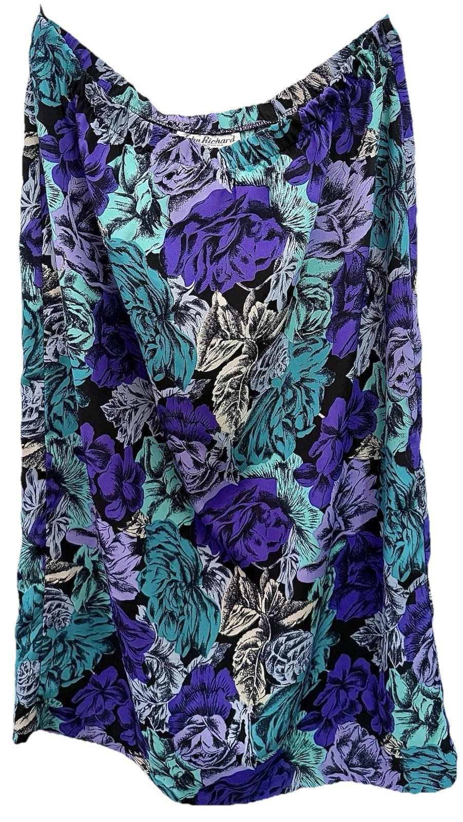 Vintage 80s John Richard California Floral Midi Skirt 10 Whimsigoth Witchy