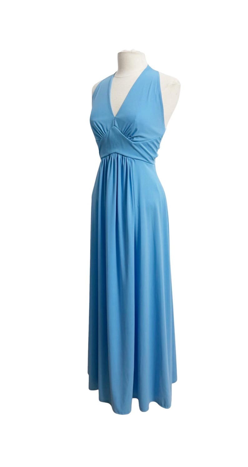 1970s Disco Dress / Studio 54 Dress / 1970s Maxi Dress / Size Medium