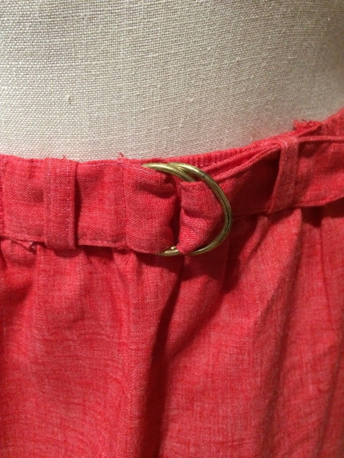Stylin’ Woman’s Retro „Take 1” NWT Red Canvas Midi Skirt++SIZE 14++