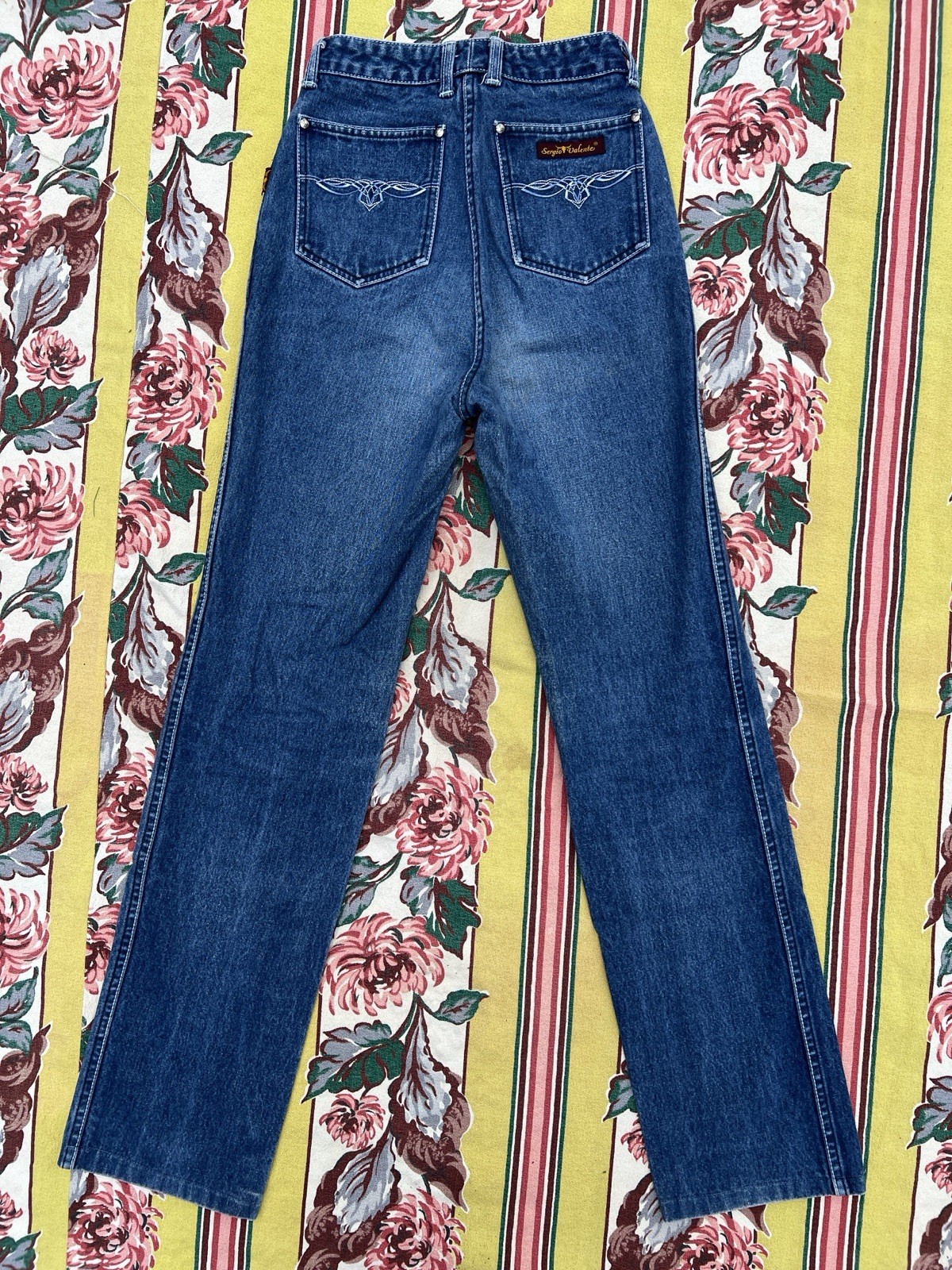 Vintage 80s Sergio Valente Jeans Indigo Dark Wash Straight Leg High Rise Fitted