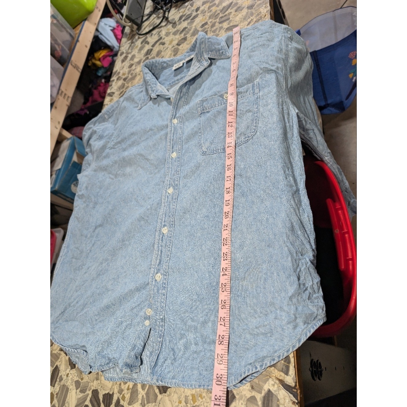 Vintage 90s Disney Store Winnie The Pooh Embroidered Denim Shirt Size XL