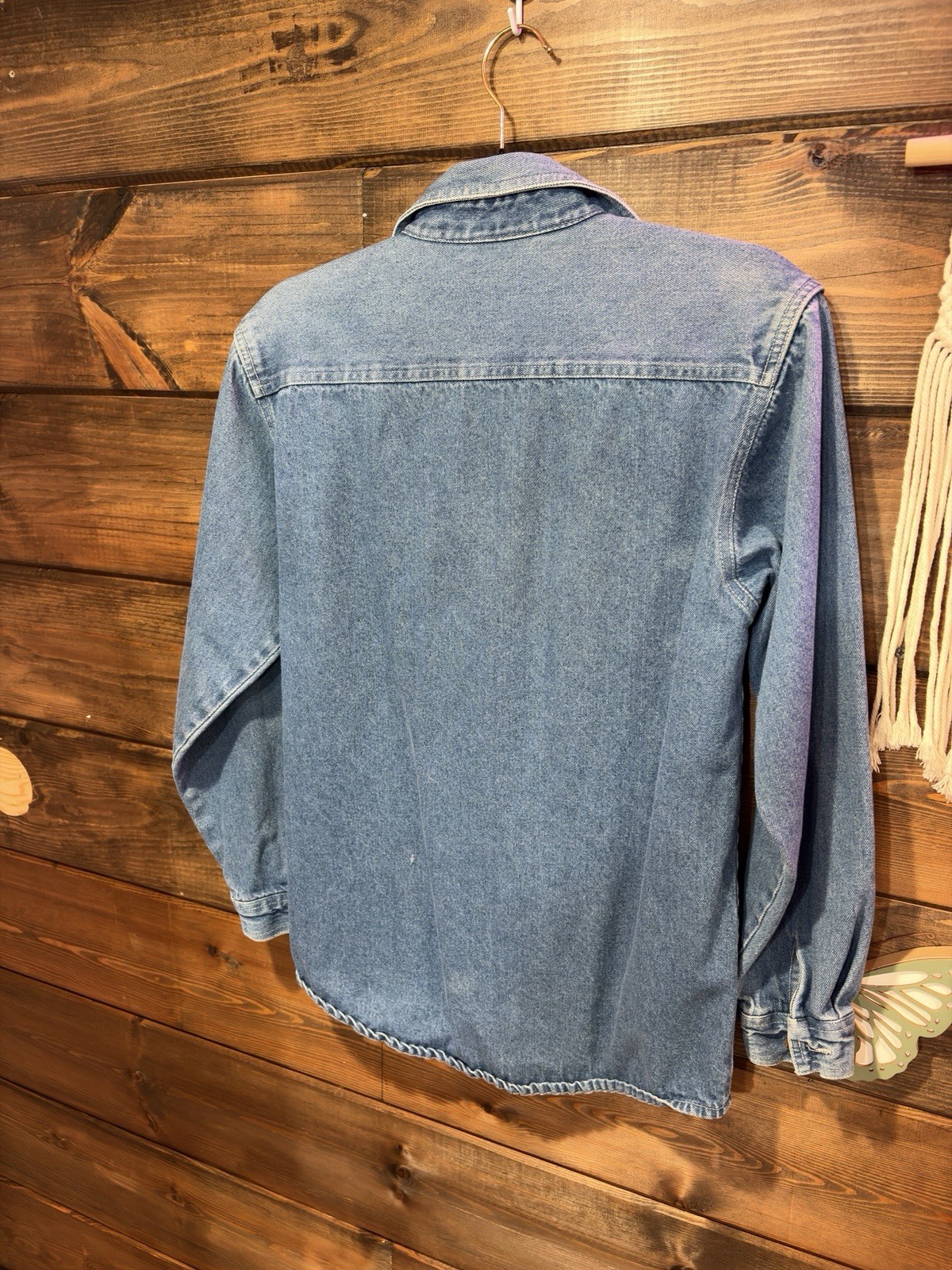 Vintage COTLER Denim Shacket Small Medium Wash Cotton Trucker Shirt Jacket